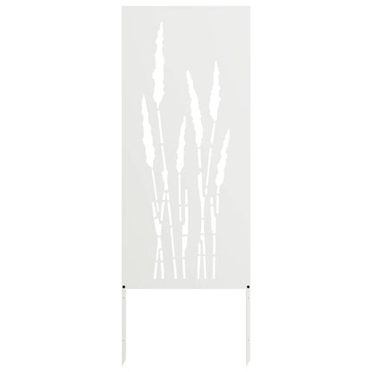 Garten Sichtschutz-Leinwand Floral Weiß 50 x 140 cm