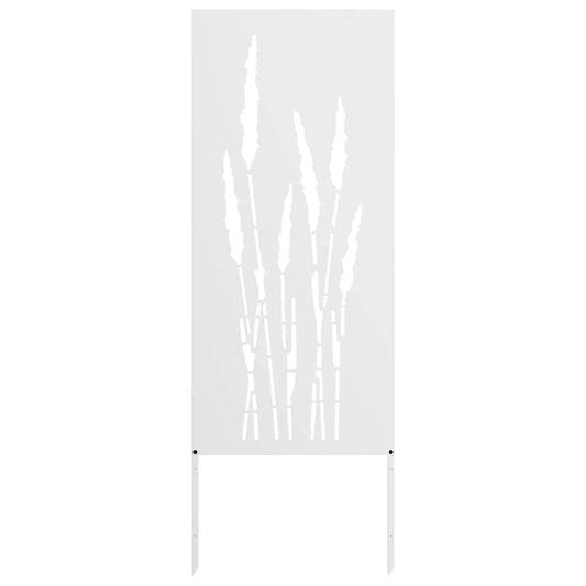 Garten Sichtschutz-Leinwand Floral Weiß 50 x 140 cm