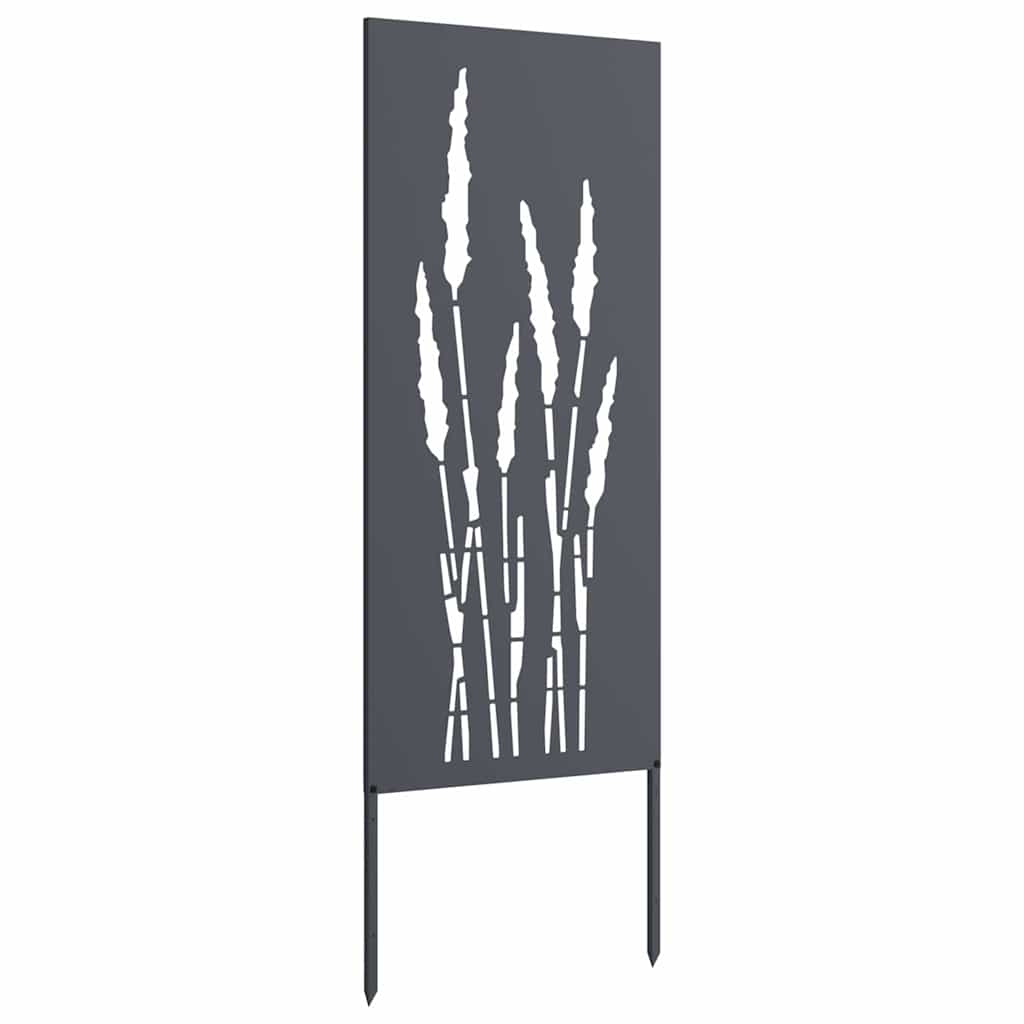 Garten Sichtschutz-Leinwand Floral Anthrazit 50 x 140 cm