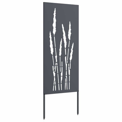 Garten Sichtschutz-Leinwand Floral Anthrazit 50 x 140 cm