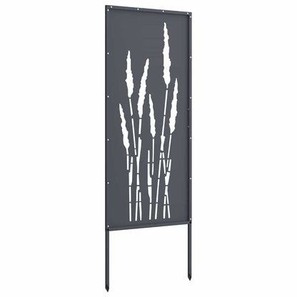 Garten Sichtschutz-Leinwand Floral Anthrazit 50 x 140 cm