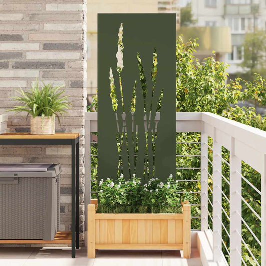 Garten Sichtschutz-Leinwand Floral Olivgrün 50 x 140 cm