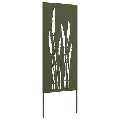Garten Sichtschutz-Leinwand Floral Olivgrün 50 x 140 cm