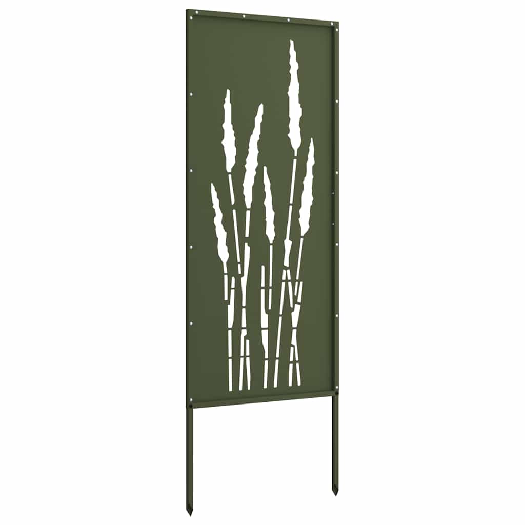 Garten Sichtschutz-Leinwand Floral Olivgrün 50 x 140 cm