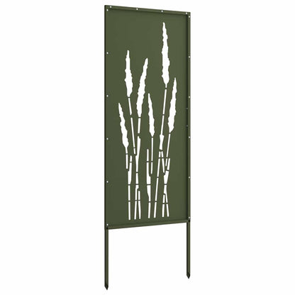 Garten Sichtschutz-Leinwand Floral Olivgrün 50 x 140 cm