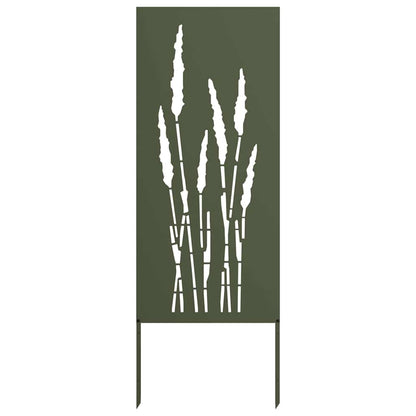 Garten Sichtschutz-Leinwand Floral Olivgrün 50 x 140 cm