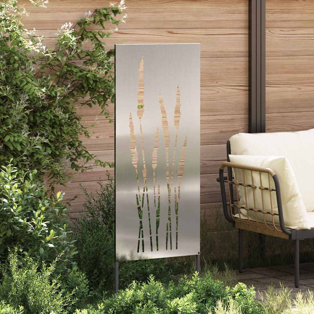 Garten Sichtschutz-Leinwand Silber 50 x 140 cm Verzinkter Stahl