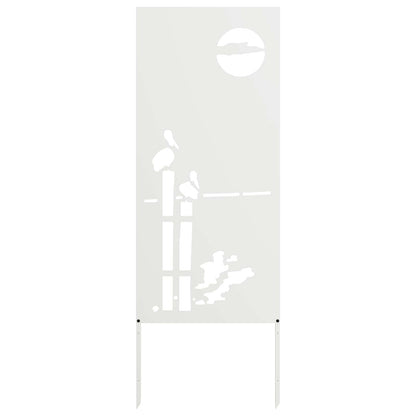 Garten Sichtschutz-Leinwand Weiß 50 x 140 cm