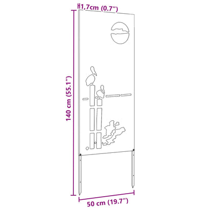 Garten Sichtschutz-Leinwand Anthrazit 50 x 140 cm