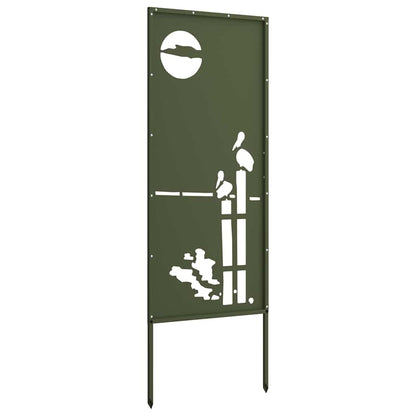 Garten Sichtschutz-Leinwand Olivgrün 50 x 140 cm