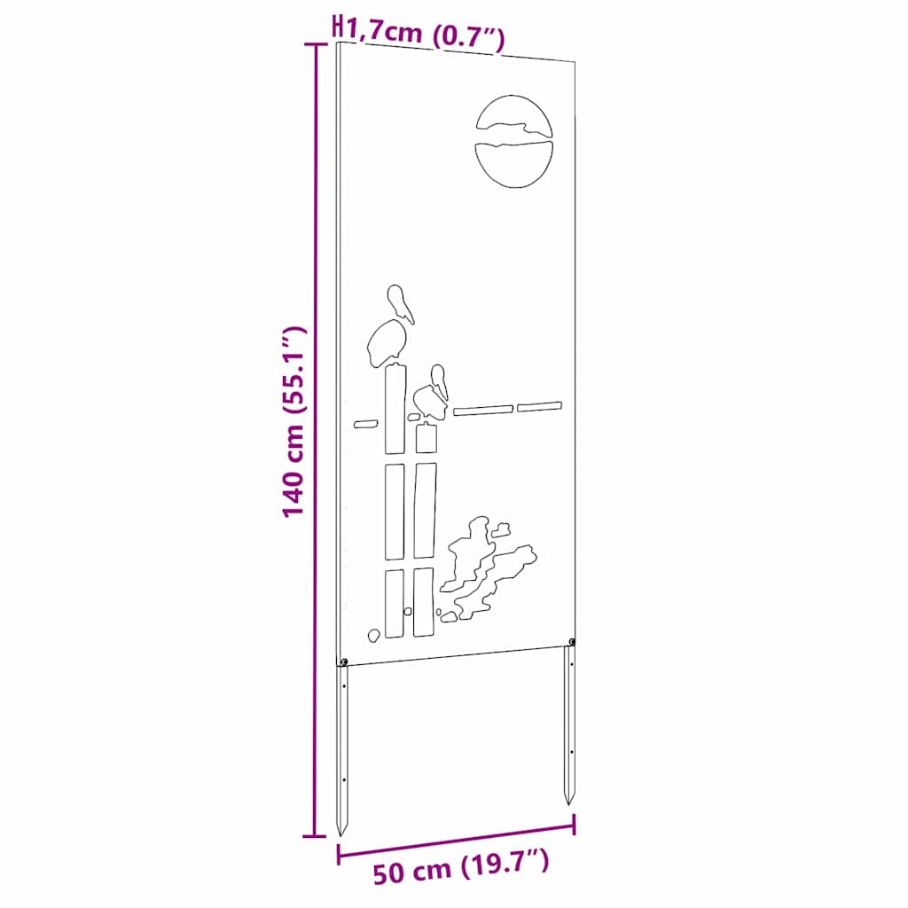 Garten Sichtschutz-Leinwand Olivgrün 50 x 140 cm