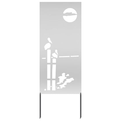 Garten Sichtschutz-Leinwand Silber 50 x 140 cm Verzinkter Stahl