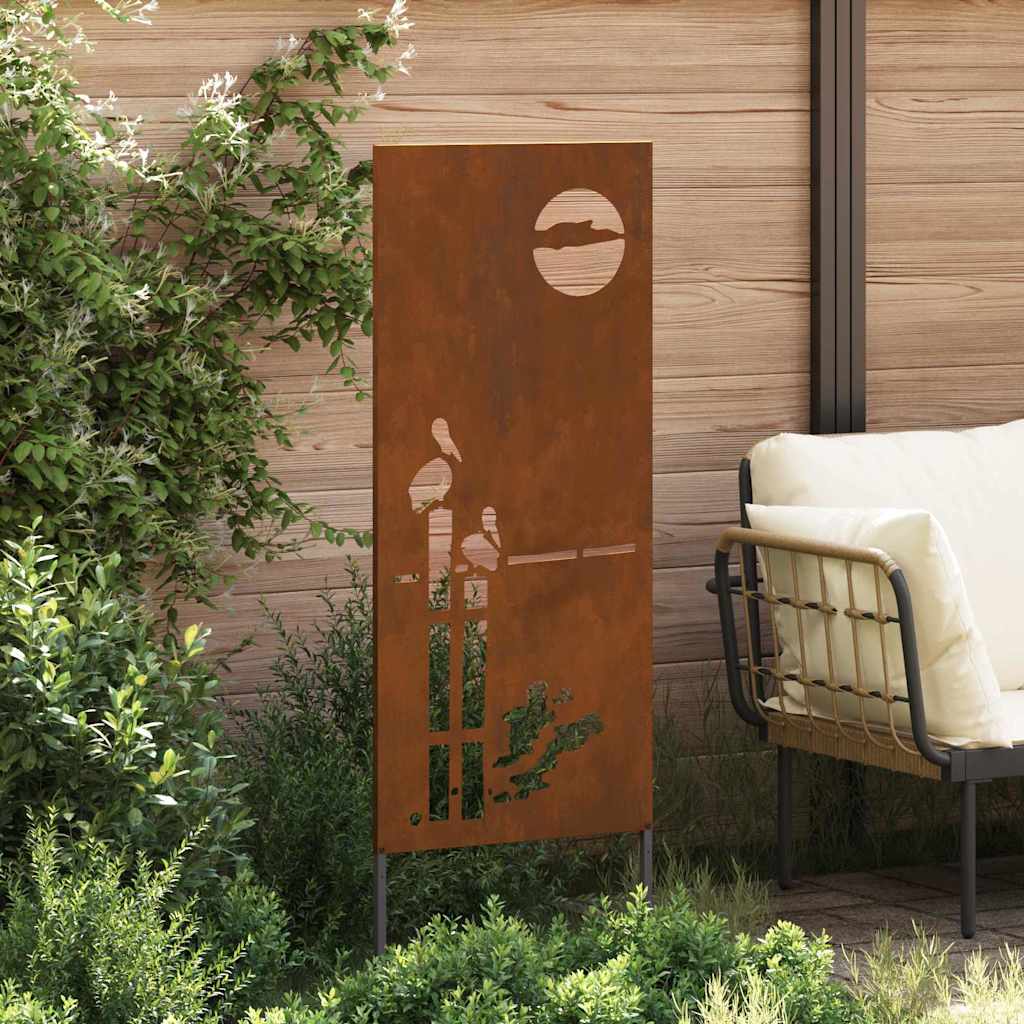 Garten Sichtschutz-Leinwand Rostig 50 x 140 cm Wetterfeststahl