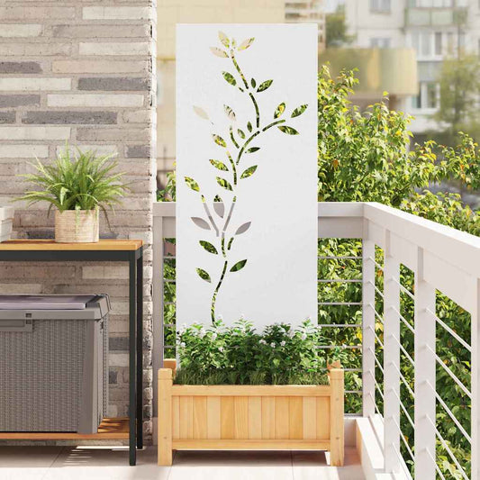 Garten dekoratives Panel Weiß 50 x 140 cm Kaltgewalzter Stahl