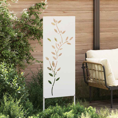Garten dekoratives Panel Weiß 50 x 140 cm Kaltgewalzter Stahl