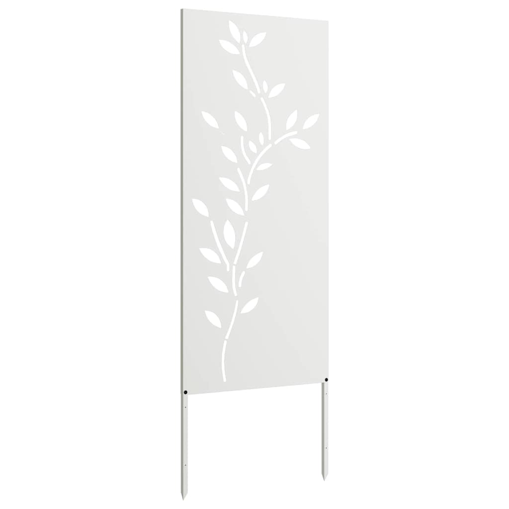 Garten dekoratives Panel Weiß 50 x 140 cm Kaltgewalzter Stahl
