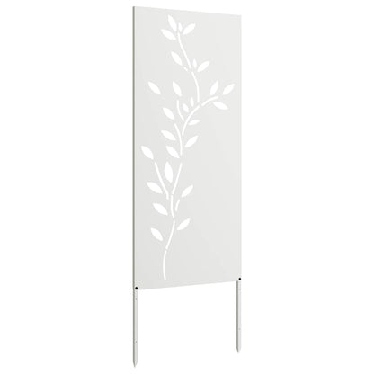 Garten dekoratives Panel Weiß 50 x 140 cm Kaltgewalzter Stahl