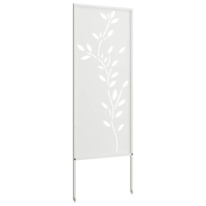 Garten dekoratives Panel Weiß 50 x 140 cm Kaltgewalzter Stahl