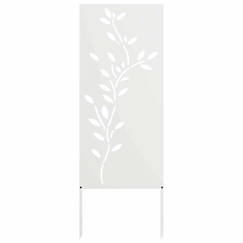 Garten dekoratives Panel Weiß 50 x 140 cm Kaltgewalzter Stahl