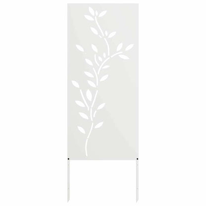 Garten dekoratives Panel Weiß 50 x 140 cm Kaltgewalzter Stahl