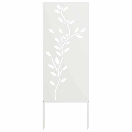 Garten dekoratives Panel Weiß 50 x 140 cm Kaltgewalzter Stahl
