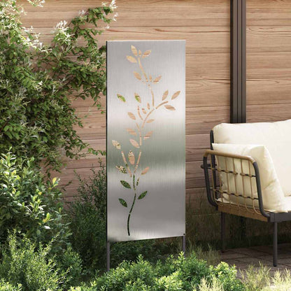 Garten dekoratives Panel Silber 50 x 140 cm Edelstahl