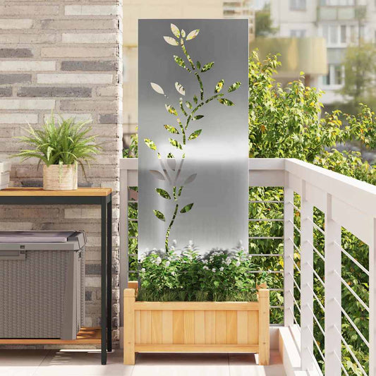 Garten dekoratives Panel Silber 50 x 140 cm Verzinkter Stahl