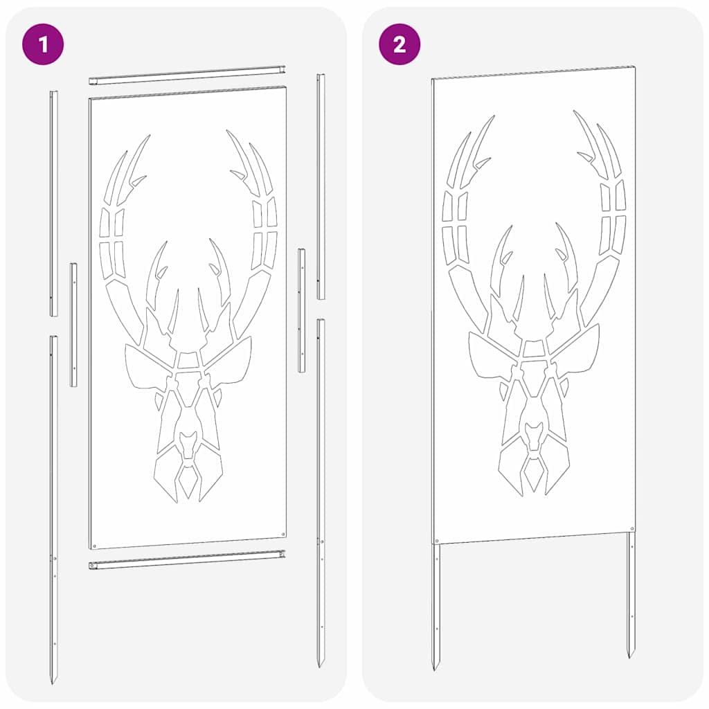 Garten dekoratives Panel Schwarz 50 x 140 cm