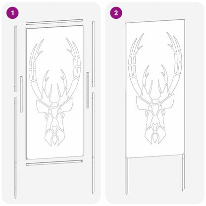 Garten dekoratives Panel Schwarz 50 x 140 cm