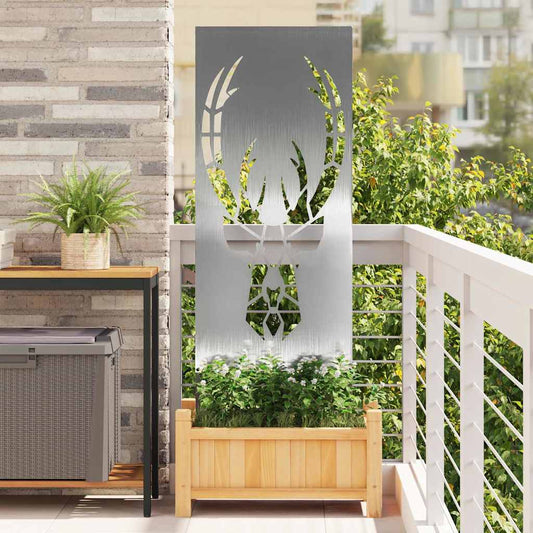 Garten dekoratives Panel Silber 50 x 140 cm Edelstahl