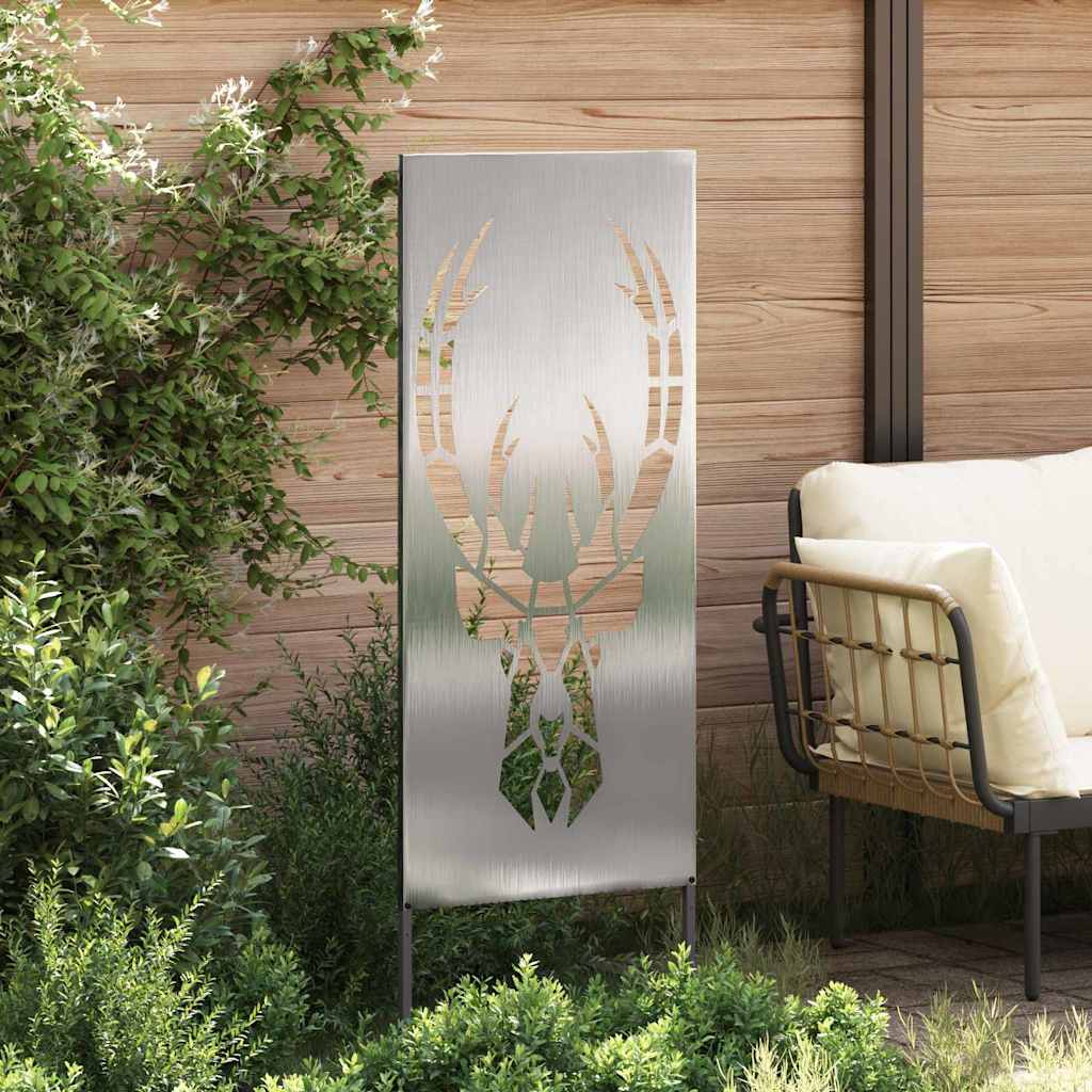 Garten dekoratives Panel Silber 50 x 140 cm Edelstahl