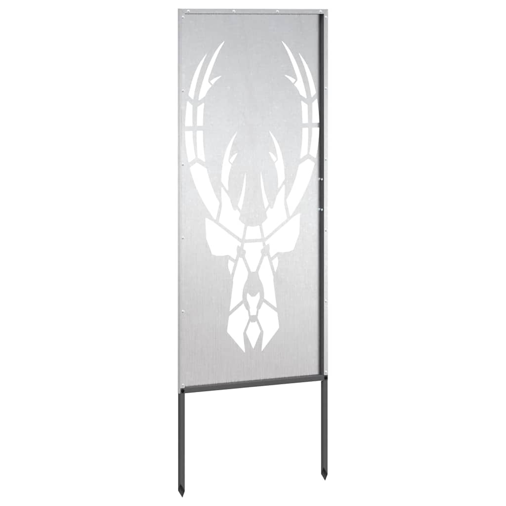 Garten dekoratives Panel Silber 50 x 140 cm Edelstahl