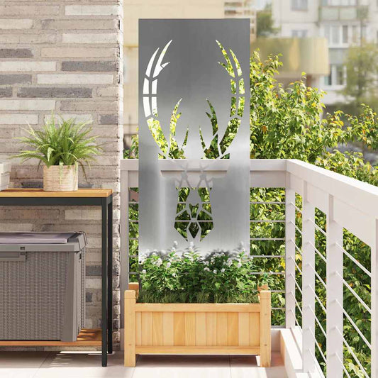 Garten dekoratives Panel Silber 50 x 140 cm Verzinkter Stahl