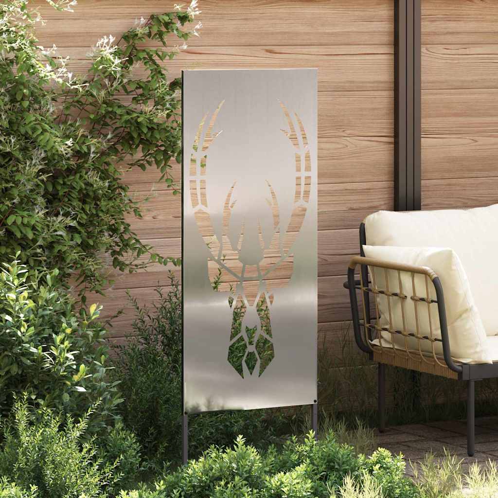 Garten dekoratives Panel Silber 50 x 140 cm Verzinkter Stahl