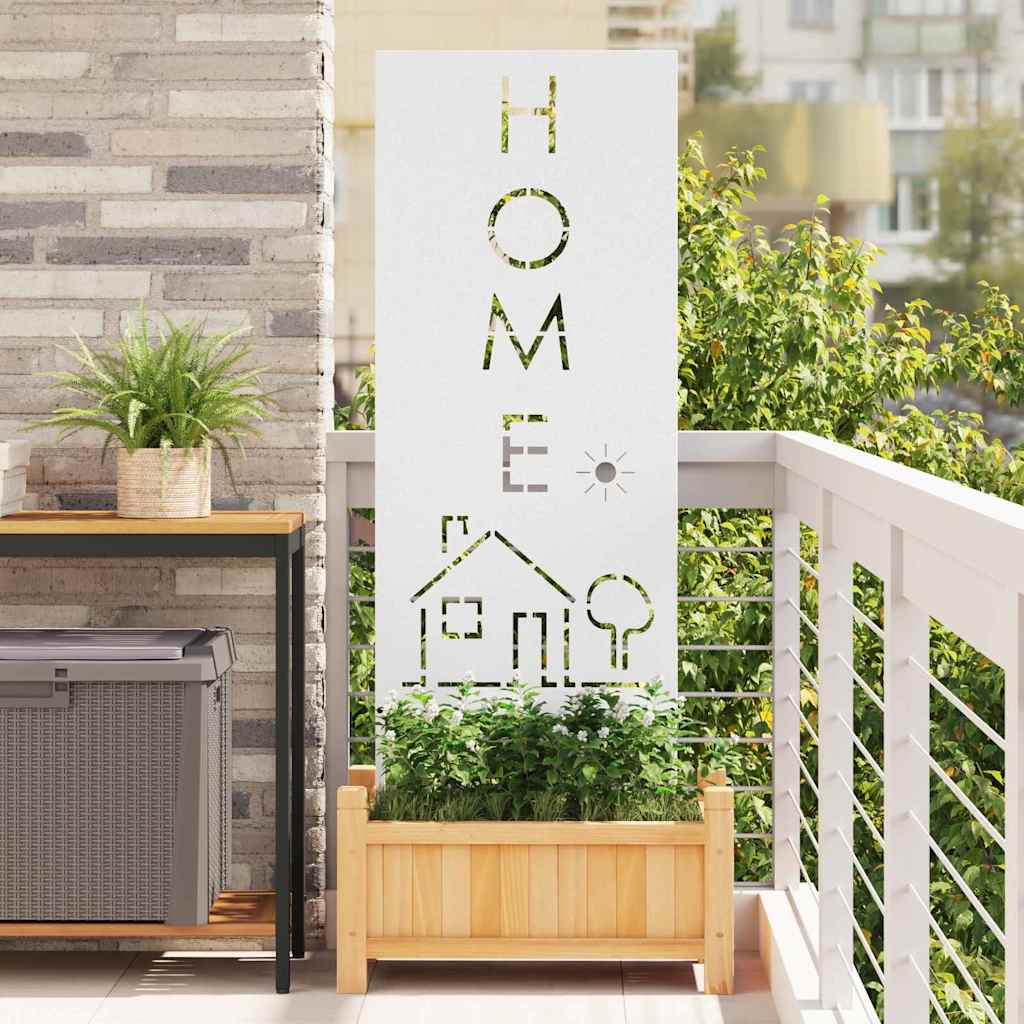 Garten dekoratives Panel Weiß 50 x 140 cm Kaltgewalzter Stahl