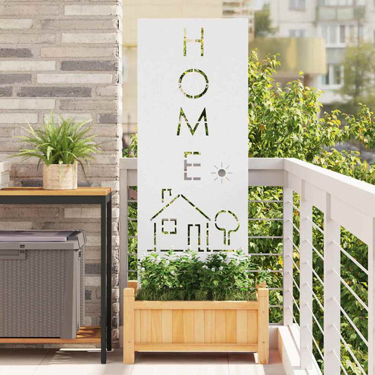 Garten dekoratives Panel Weiß 50 x 140 cm Kaltgewalzter Stahl