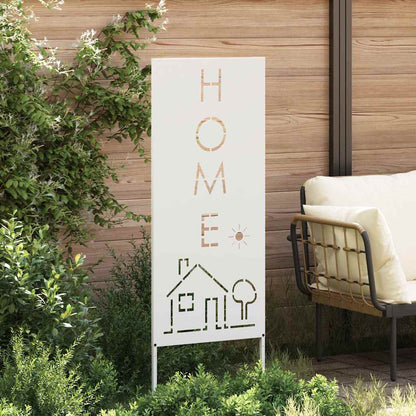 Garten dekoratives Panel Weiß 50 x 140 cm Kaltgewalzter Stahl