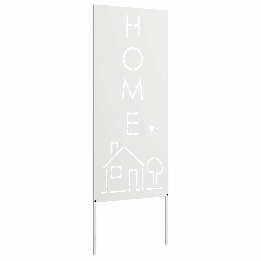 Garten dekoratives Panel Weiß 50 x 140 cm Kaltgewalzter Stahl