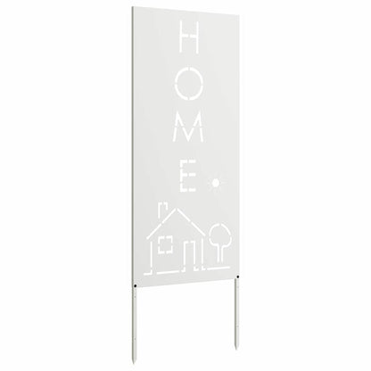 Garten dekoratives Panel Weiß 50 x 140 cm Kaltgewalzter Stahl