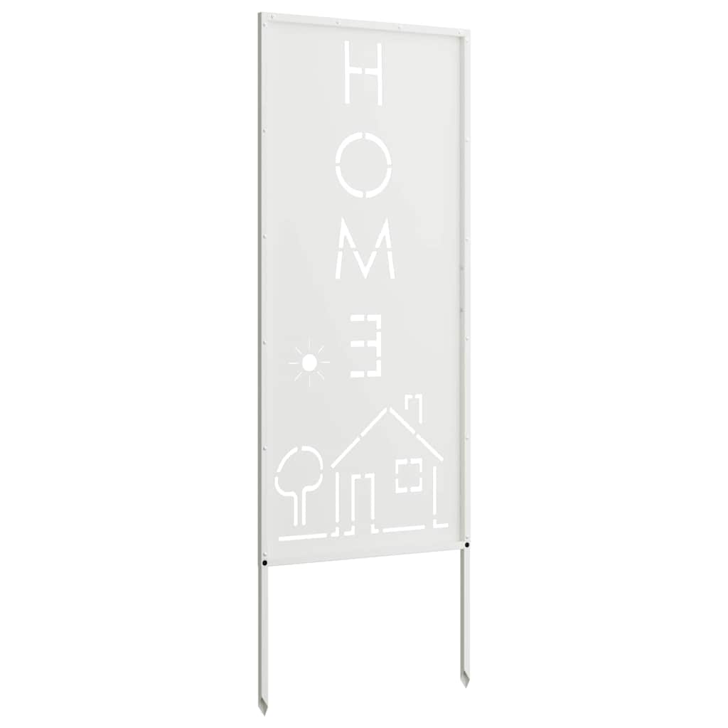 Garten dekoratives Panel Weiß 50 x 140 cm Kaltgewalzter Stahl