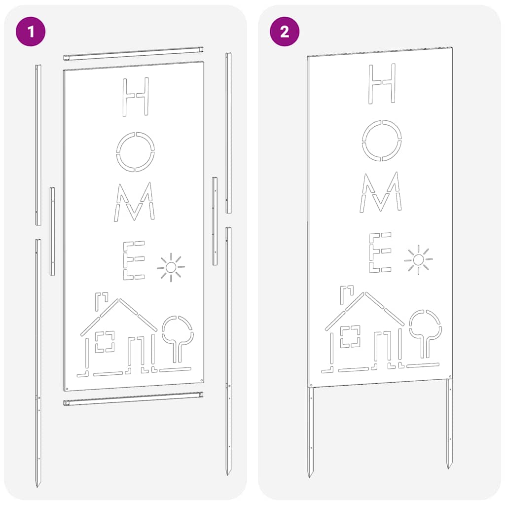 Garten dekoratives Panel Anthrazit 50 x 140 cm
