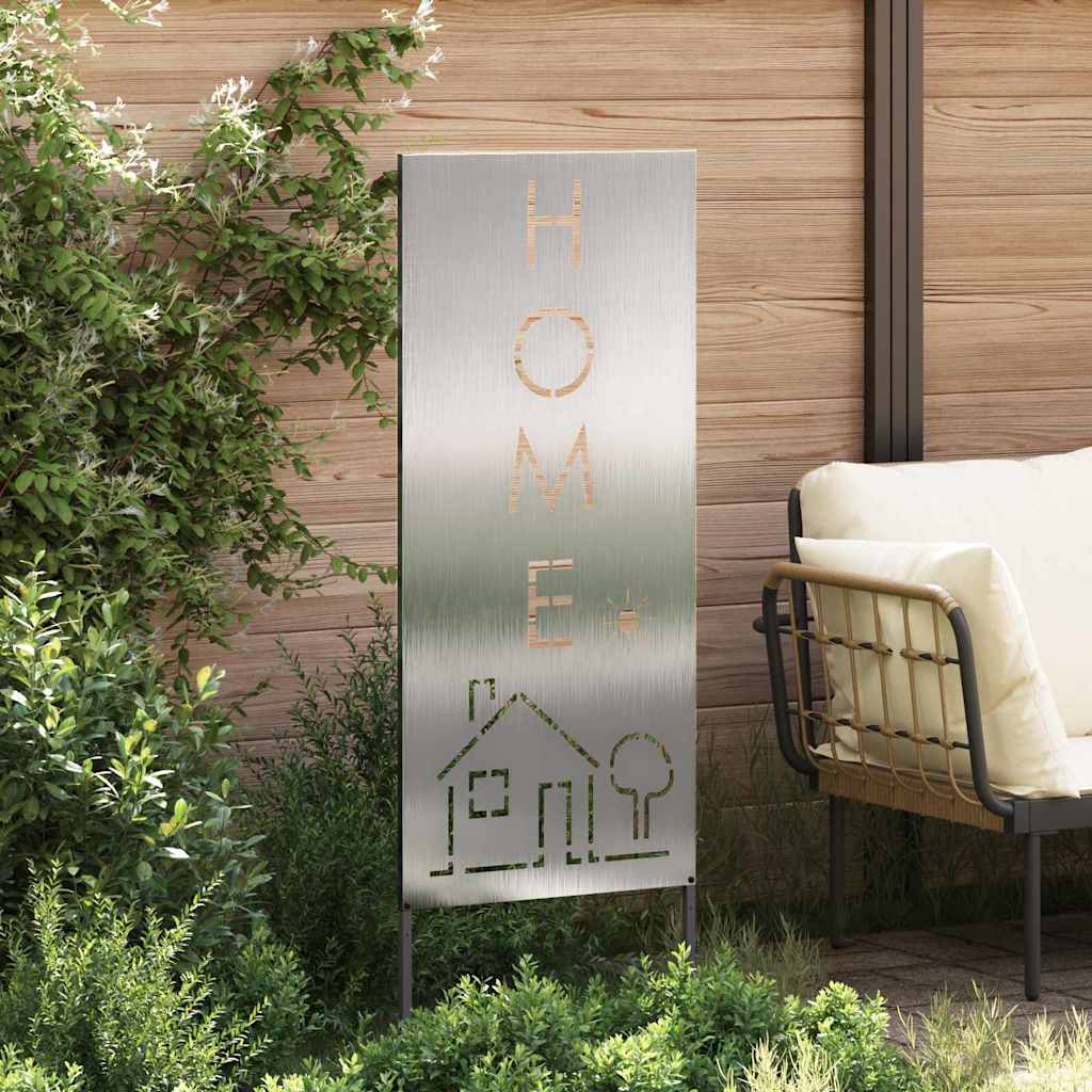 Garten dekoratives Panel Silber 50 x 140 cm Edelstahl
