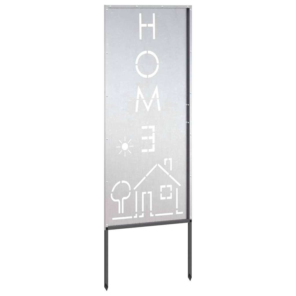 Garten dekoratives Panel Silber 50 x 140 cm Edelstahl
