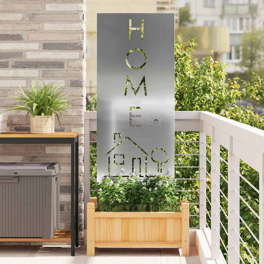 Garten dekoratives Panel Silber 50 x 140 cm Verzinkter Stahl