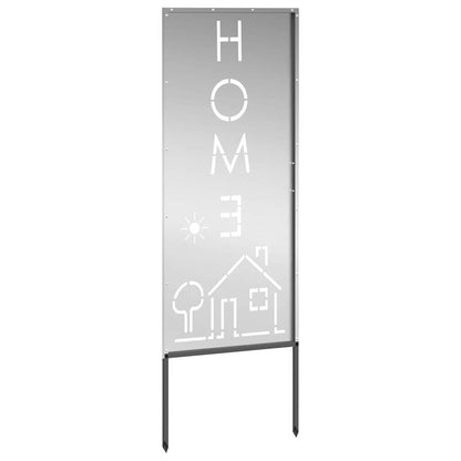Garten dekoratives Panel Silber 50 x 140 cm Verzinkter Stahl