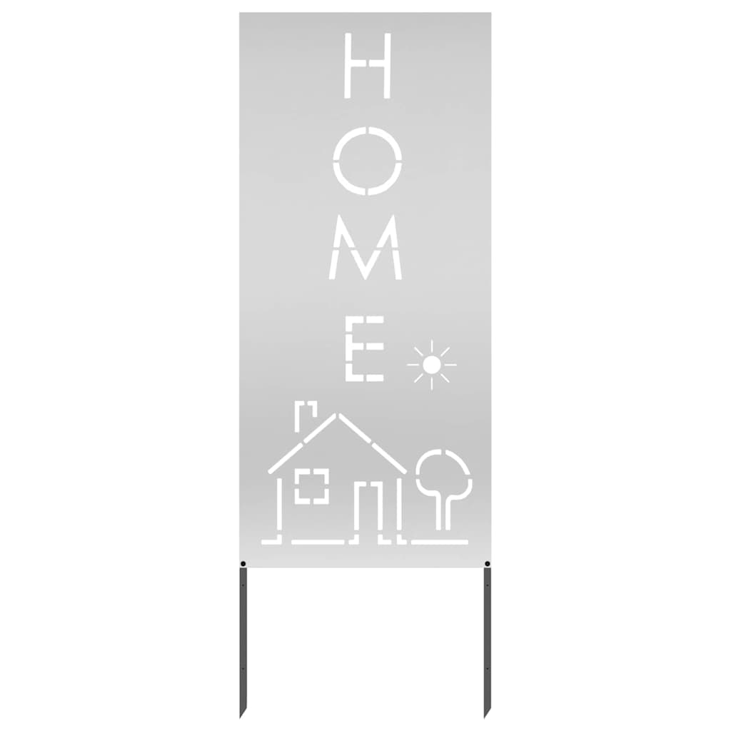 Garten dekoratives Panel Silber 50 x 140 cm Verzinkter Stahl