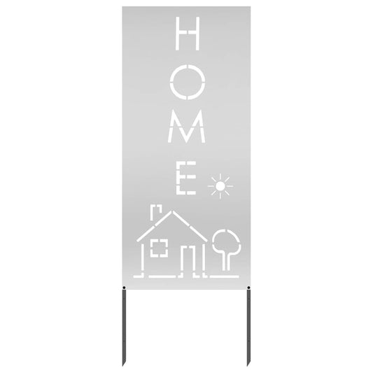 Garten dekoratives Panel Silber 50 x 140 cm Verzinkter Stahl