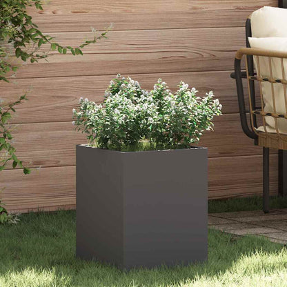 Gartenblumentopf Schwarz 32 x 32 x 40 cm Kaltgewalzter Stahl