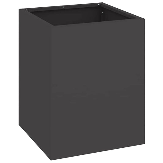 Gartenblumentopf Schwarz 32 x 32 x 40 cm Kaltgewalzter Stahl