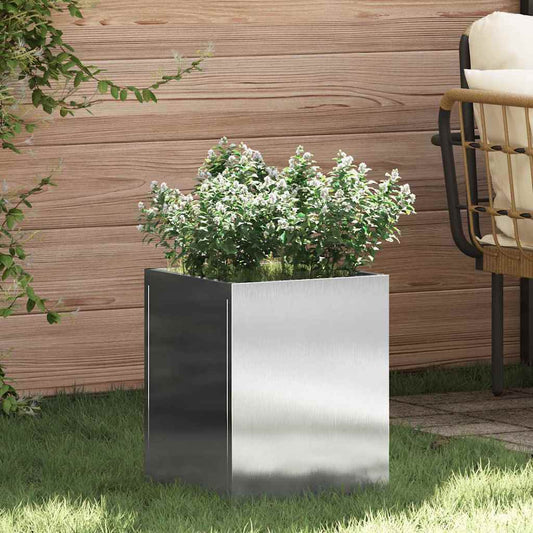 Gartenblumentopf Silber Edelstahl